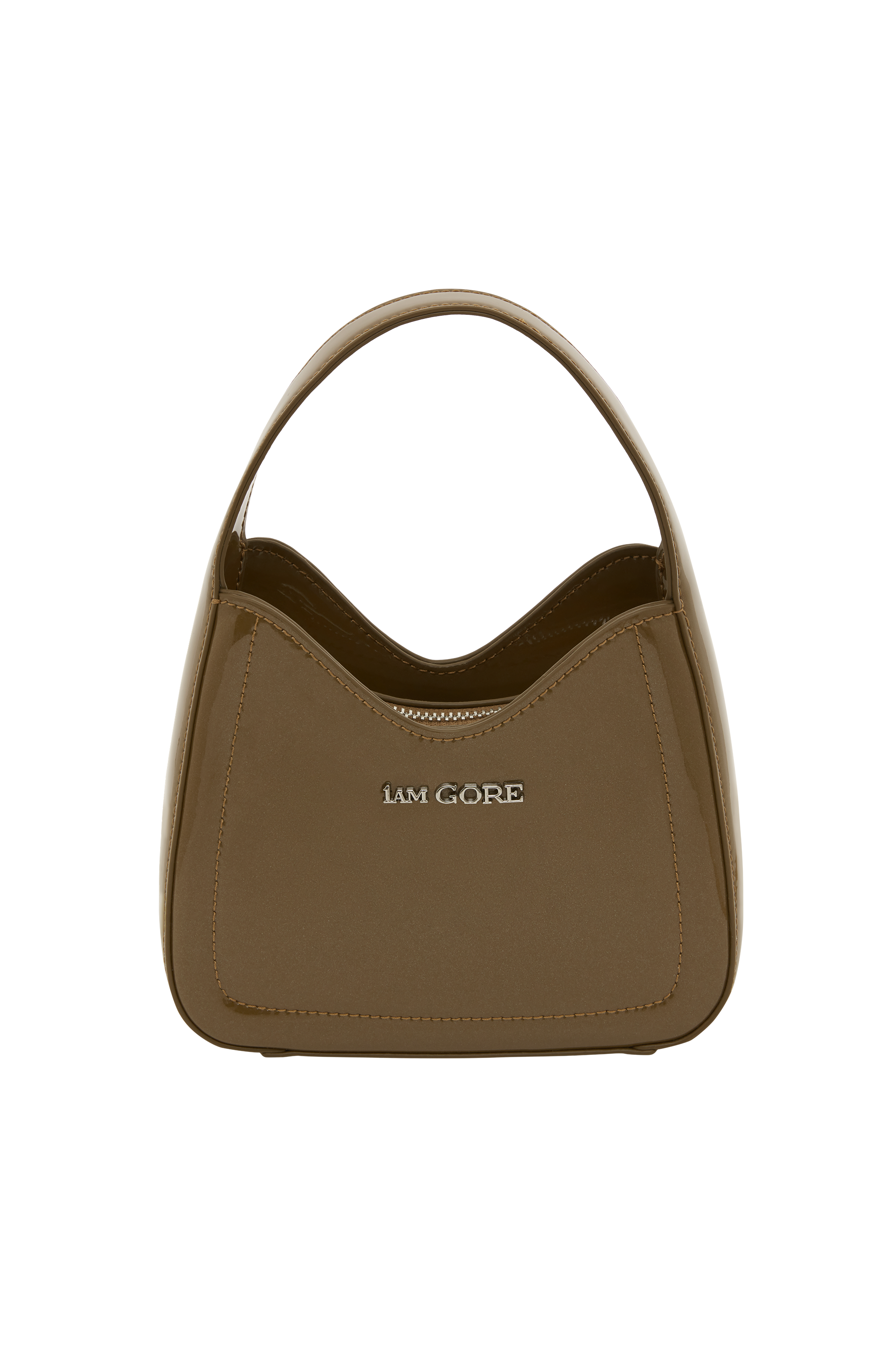 Coffee Gloss Mini Arc Handbag