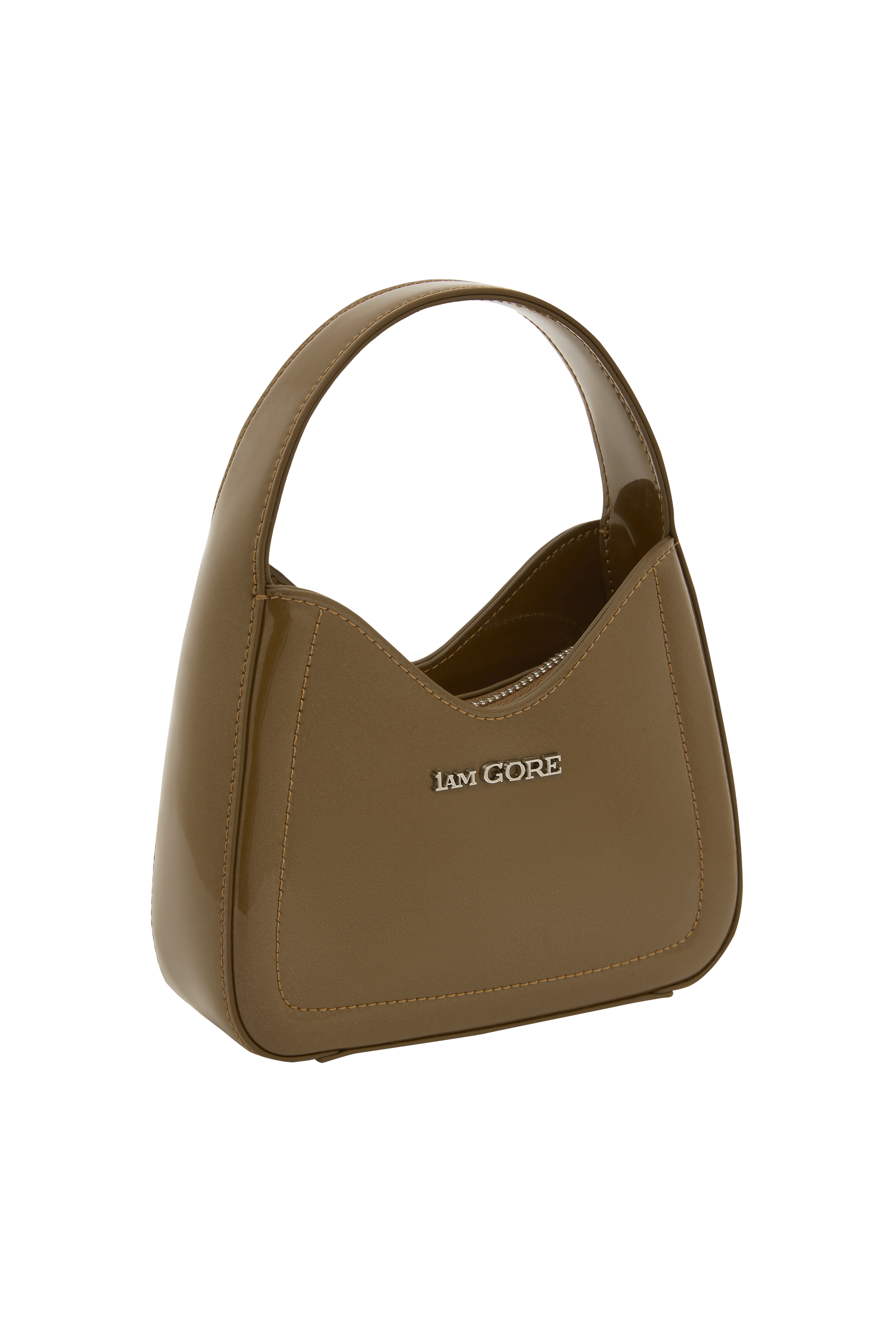 Coffee Gloss Mini Arc Handbag