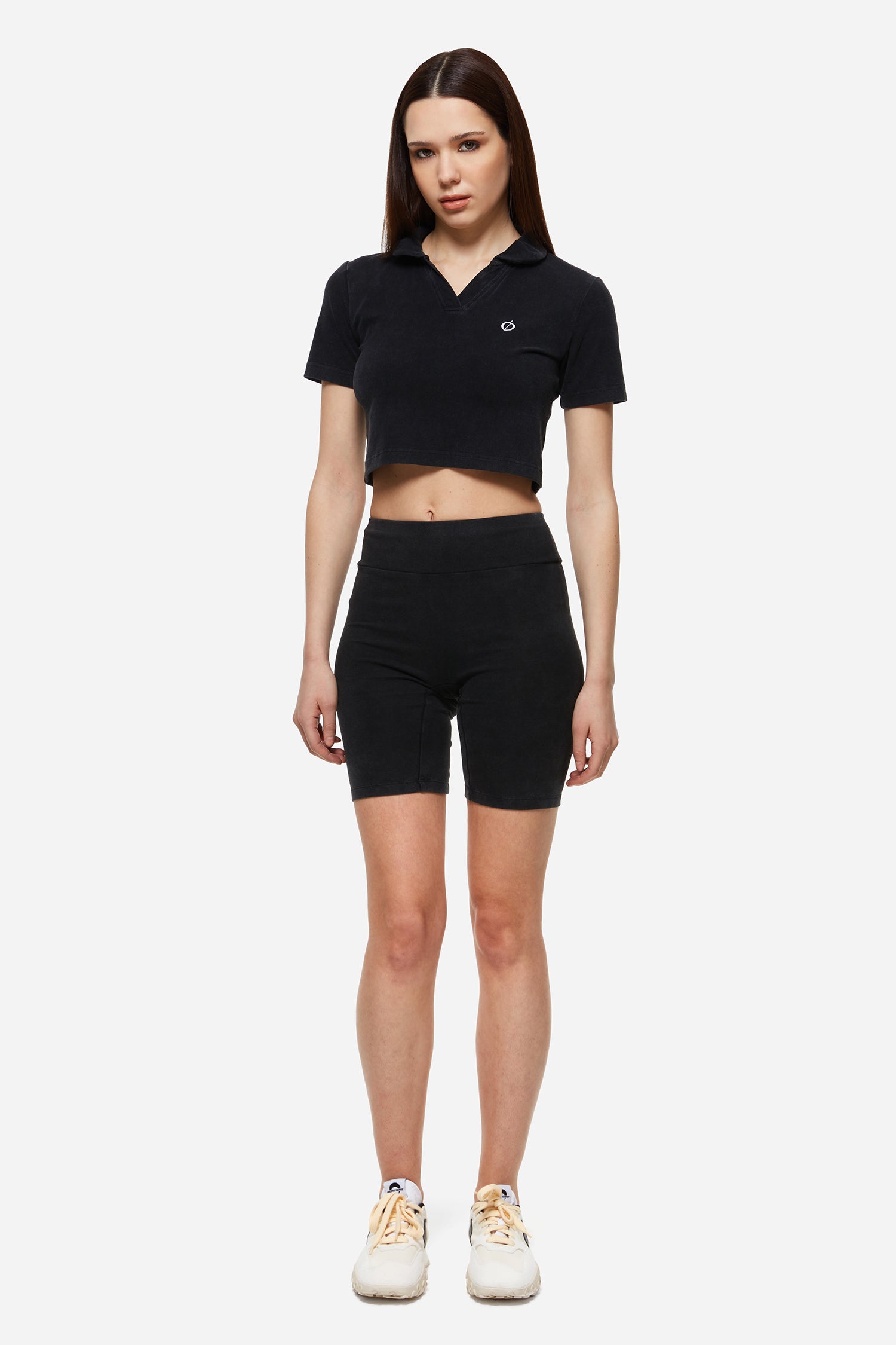 Black G Icon Cropped Polo