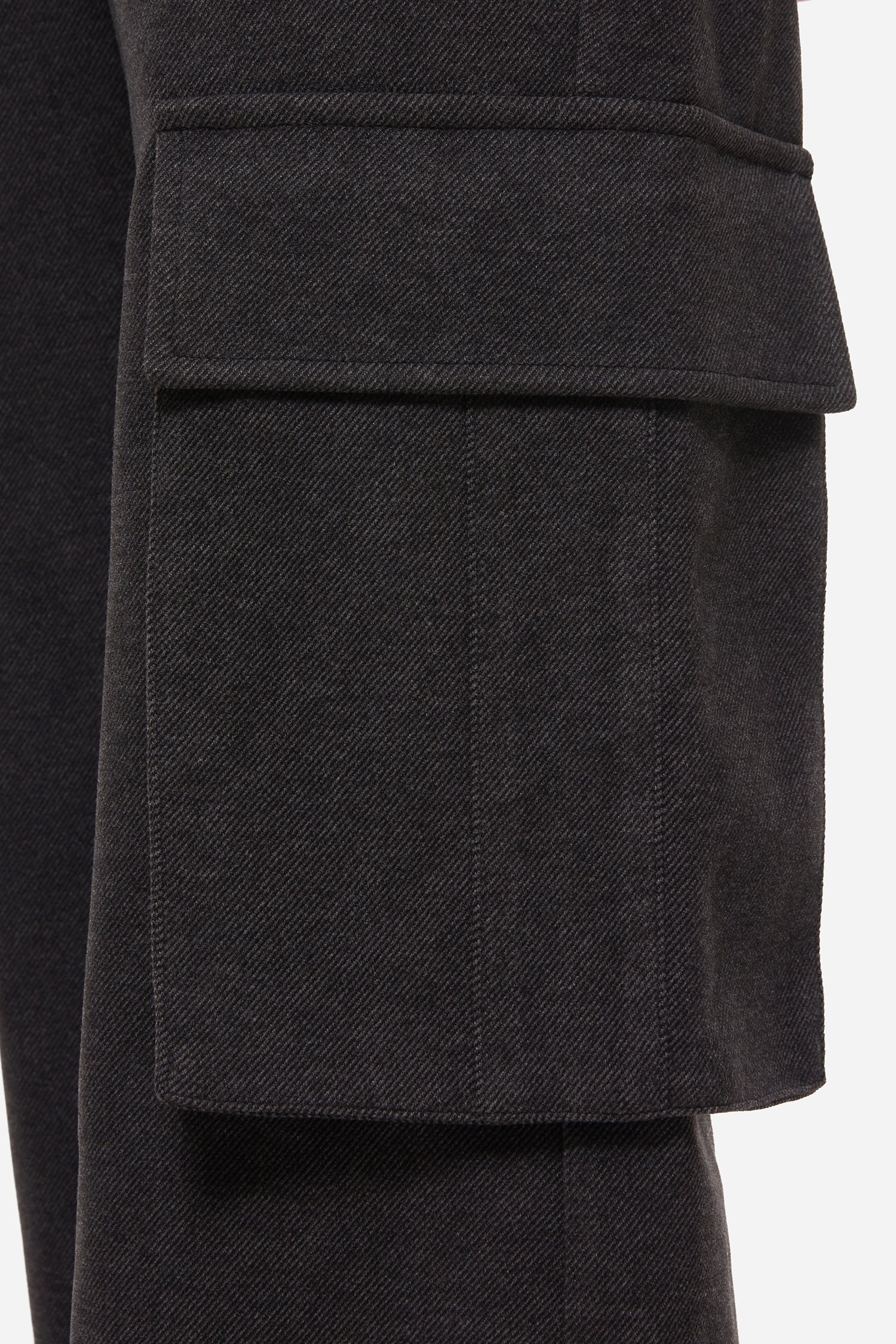 Dark Grey Combat Wide-Leg Trousers