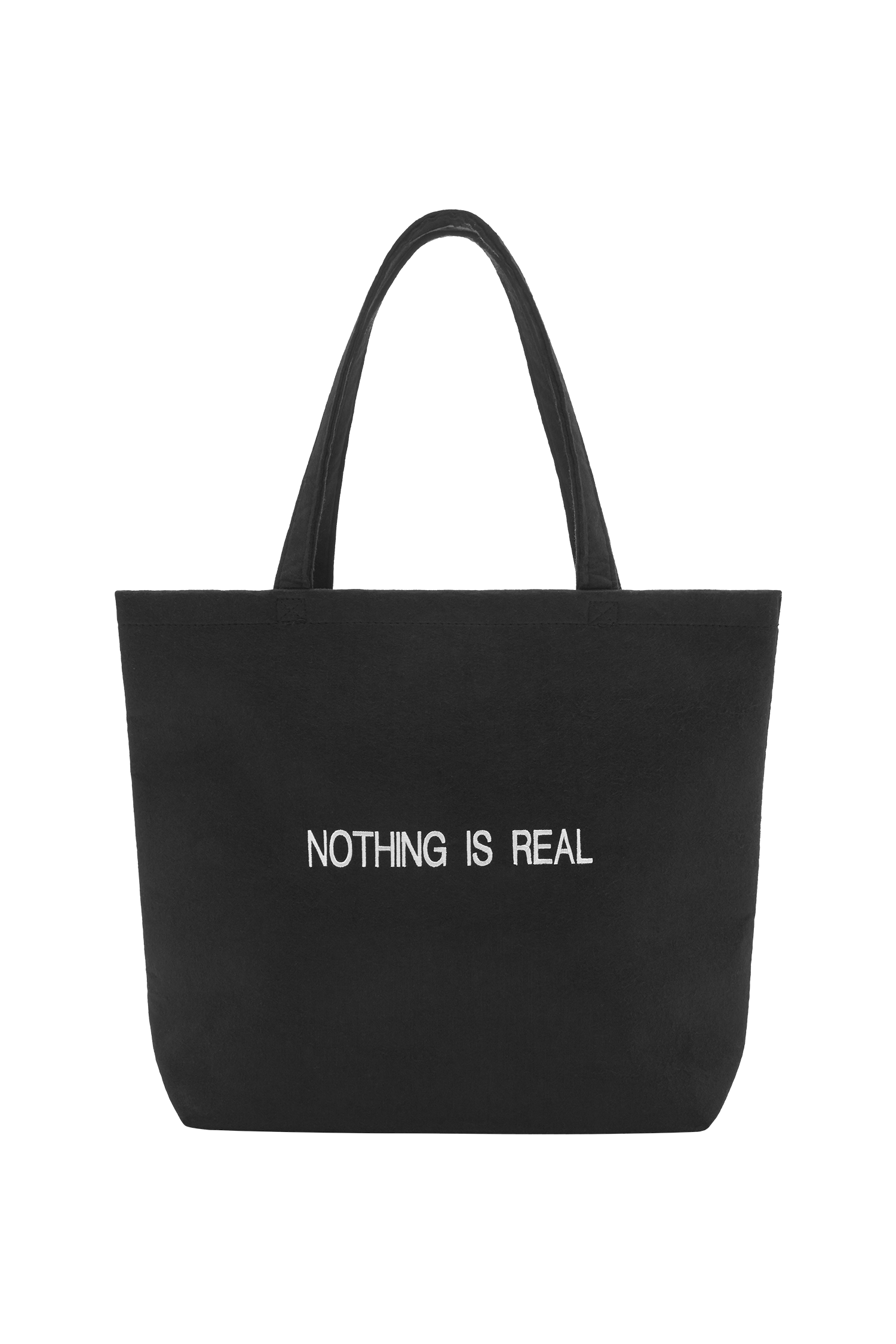 Black "Nothing is Real" Tote