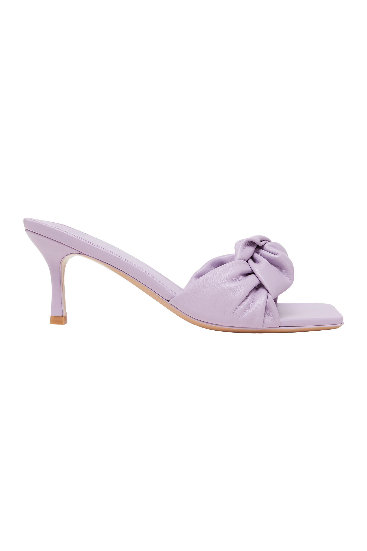 Lilac Knotted Heeled Sandals