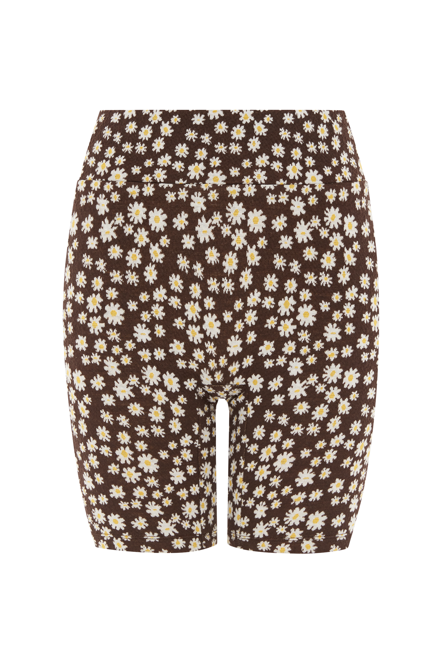 Brown Blossom Print Cycle Shorts