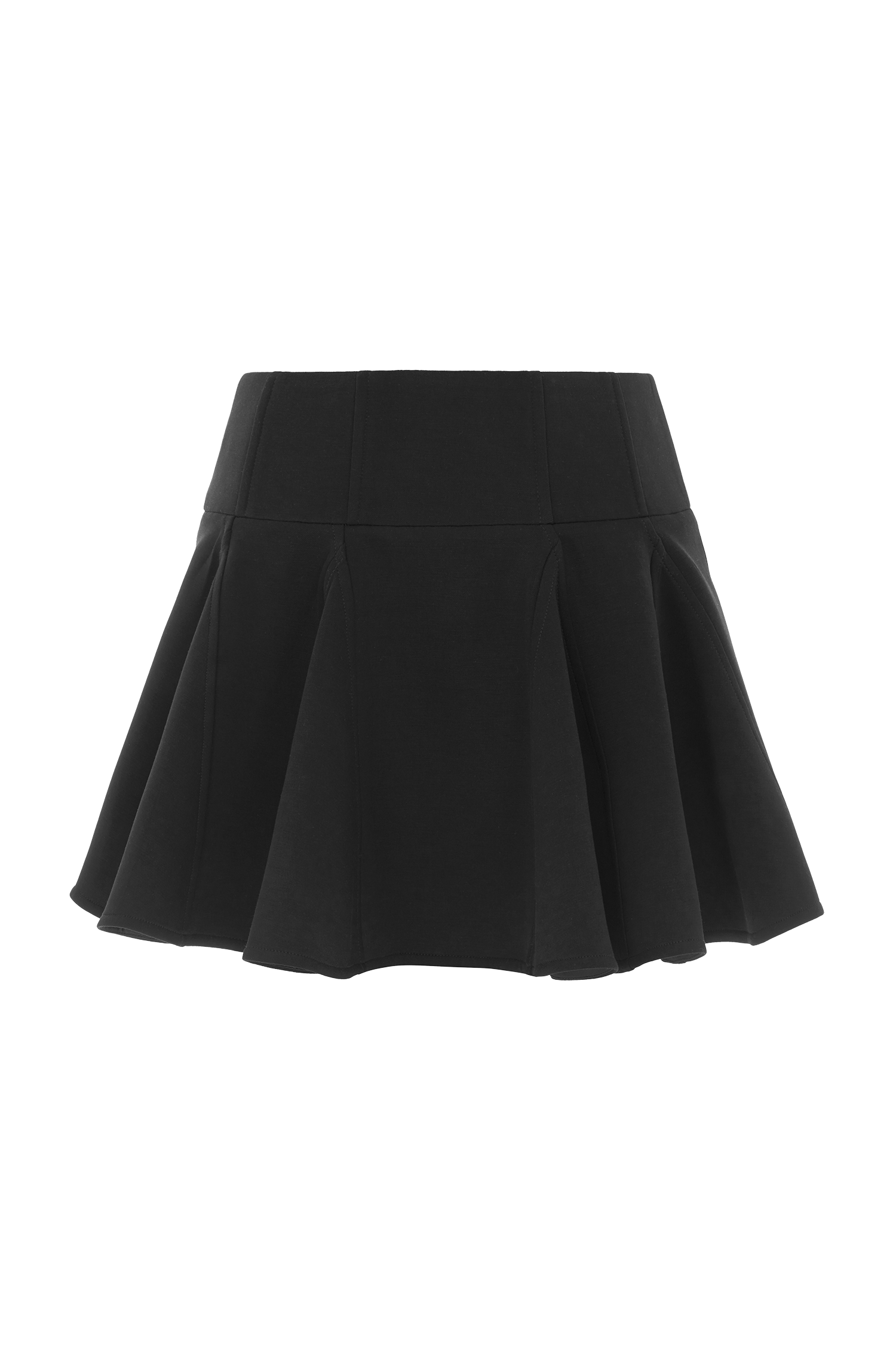 Black Flared Mini Skort