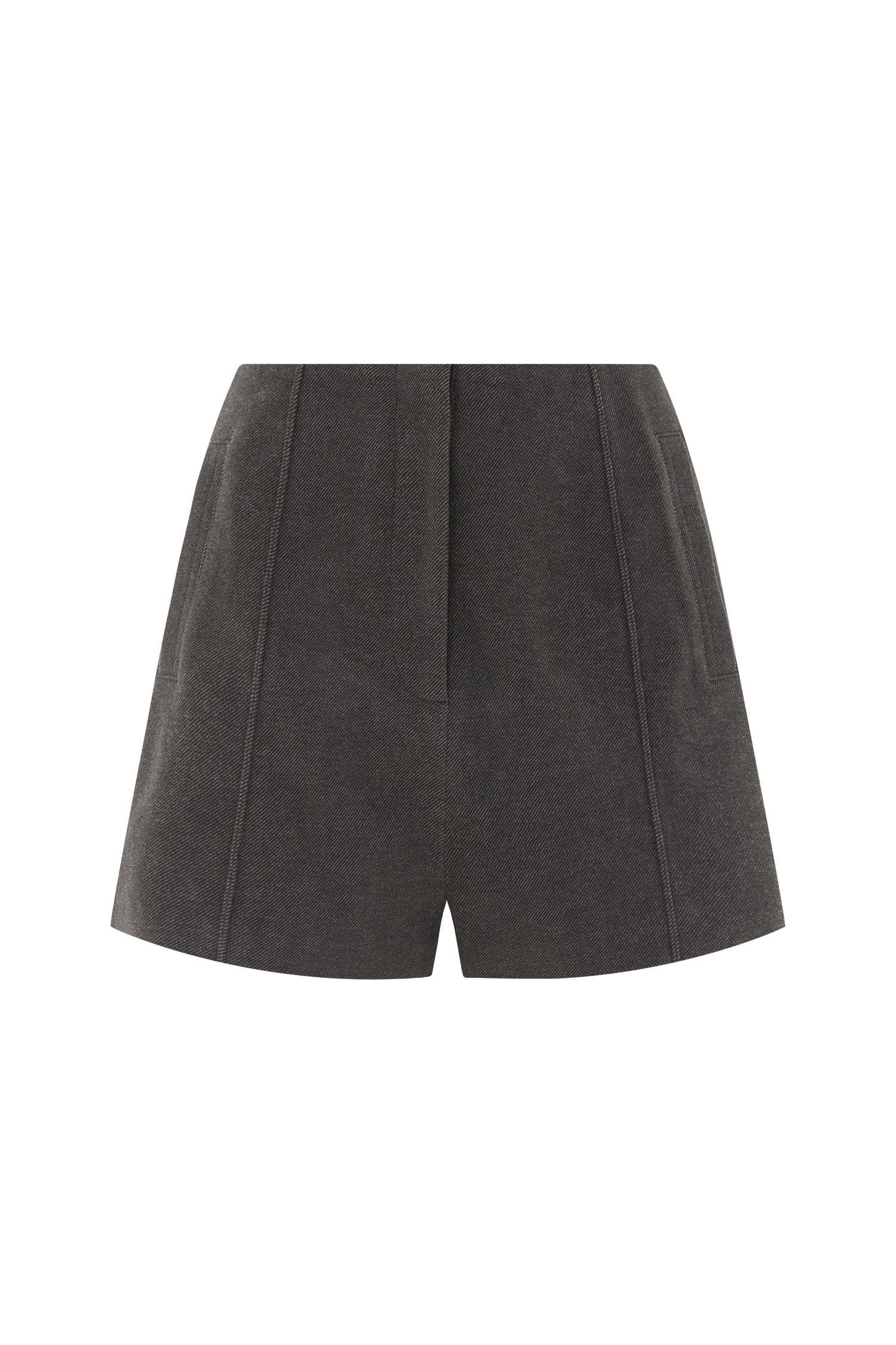 Dark Grey Seamline Tailored Shorts