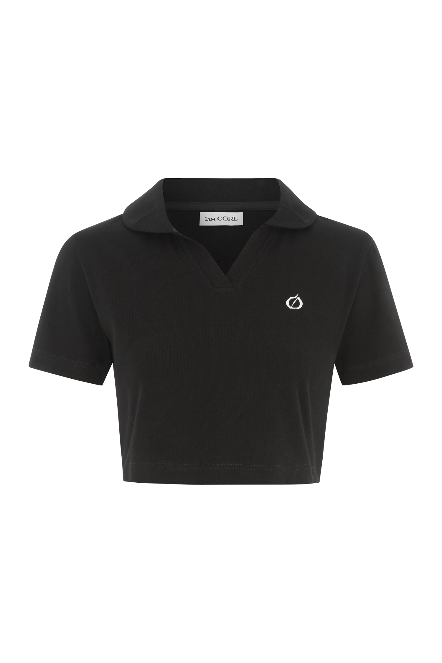 Black G Icon Cropped Polo