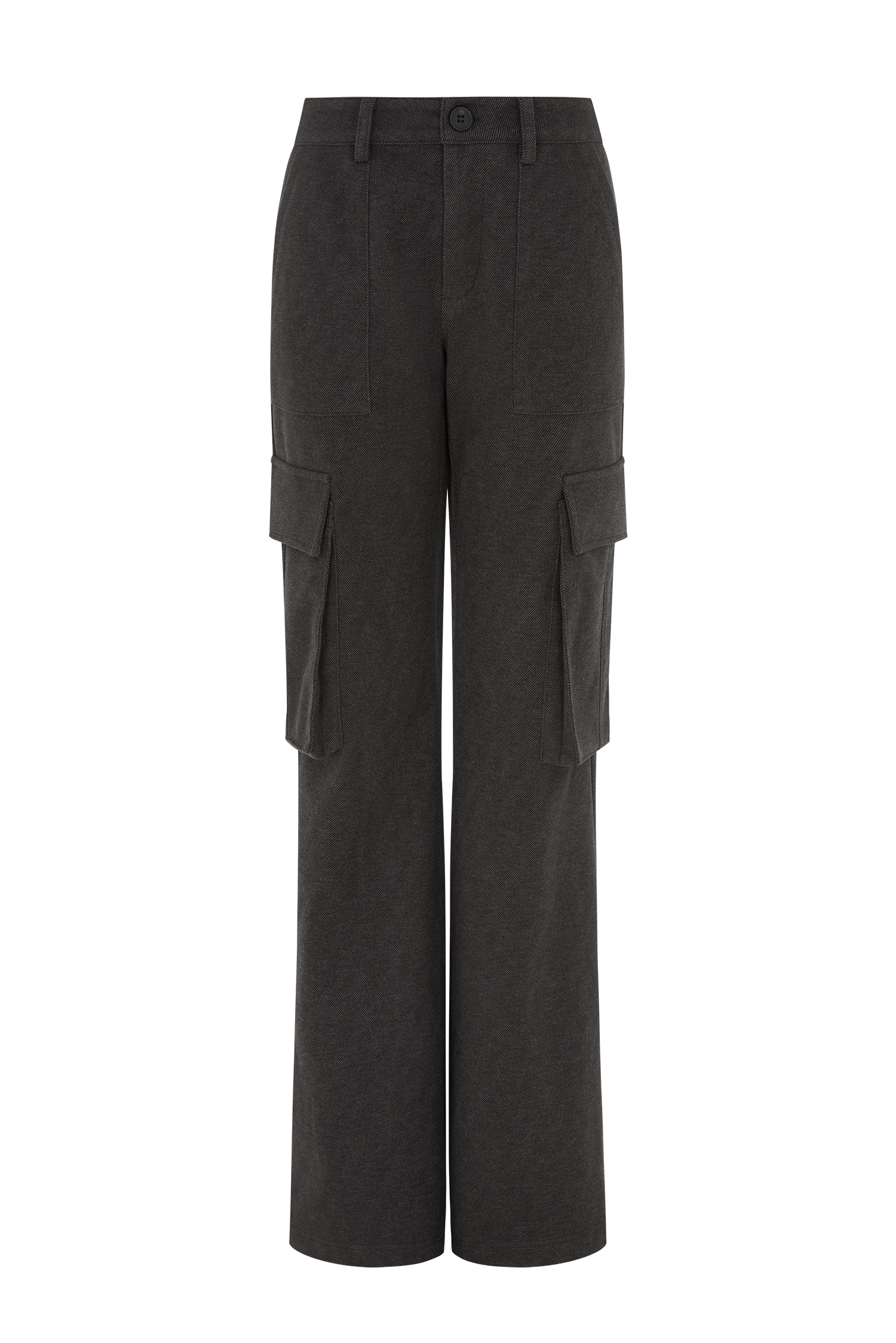 Dark Grey Combat Wide-Leg Trousers